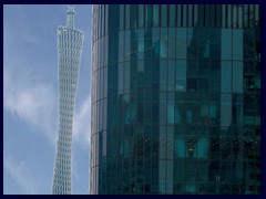 Canton Tower, tallest structure, and IFC, tallest skyscraper (2015).